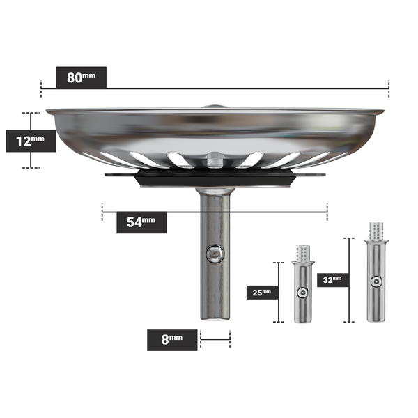 Korfplug Afvoerstop ⌀80 mm