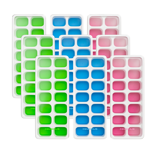 Siliconen Ijsblokjesvorm met Deksel - 9 Stuks