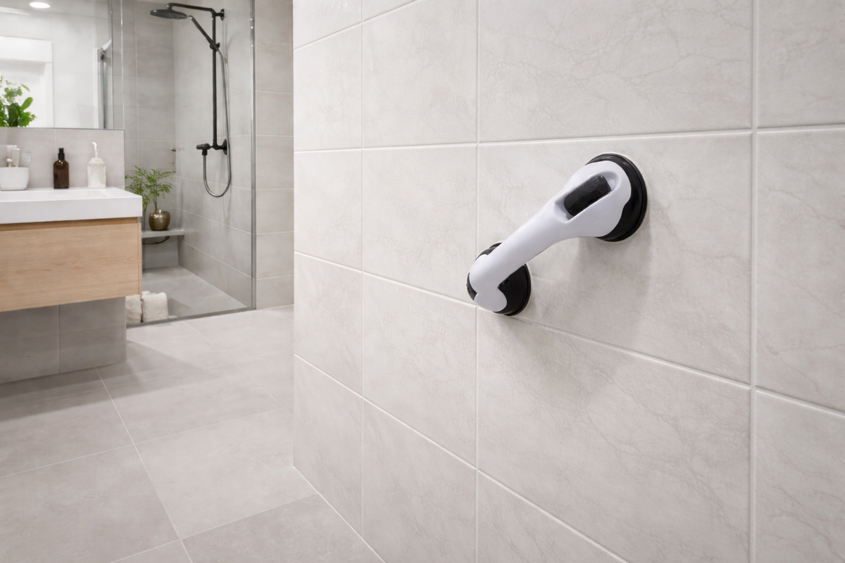 How does a suction grab bar really work? (and why no drill shower handles sometimes fail)