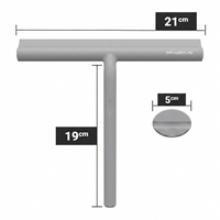 Kompakter Duschabzieher 21 cm mit magnetischer Wandhalterung