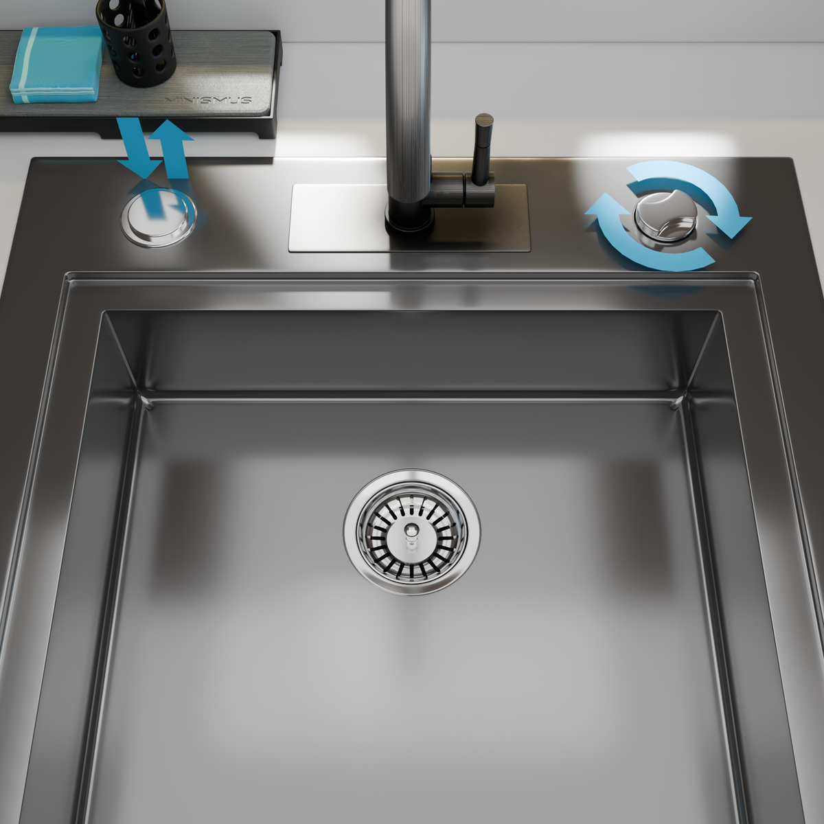 Siebkörbchen 82 mm mit verstellbarem Schraubstift