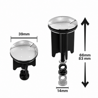 Ablaufstopfen 40 mm für Waschbecken und Bidet, für Exzenter-Abläufe