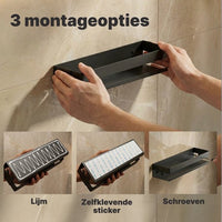 Shower Shelf Basket Stainless Steel with Multiple Wall Mounting Options