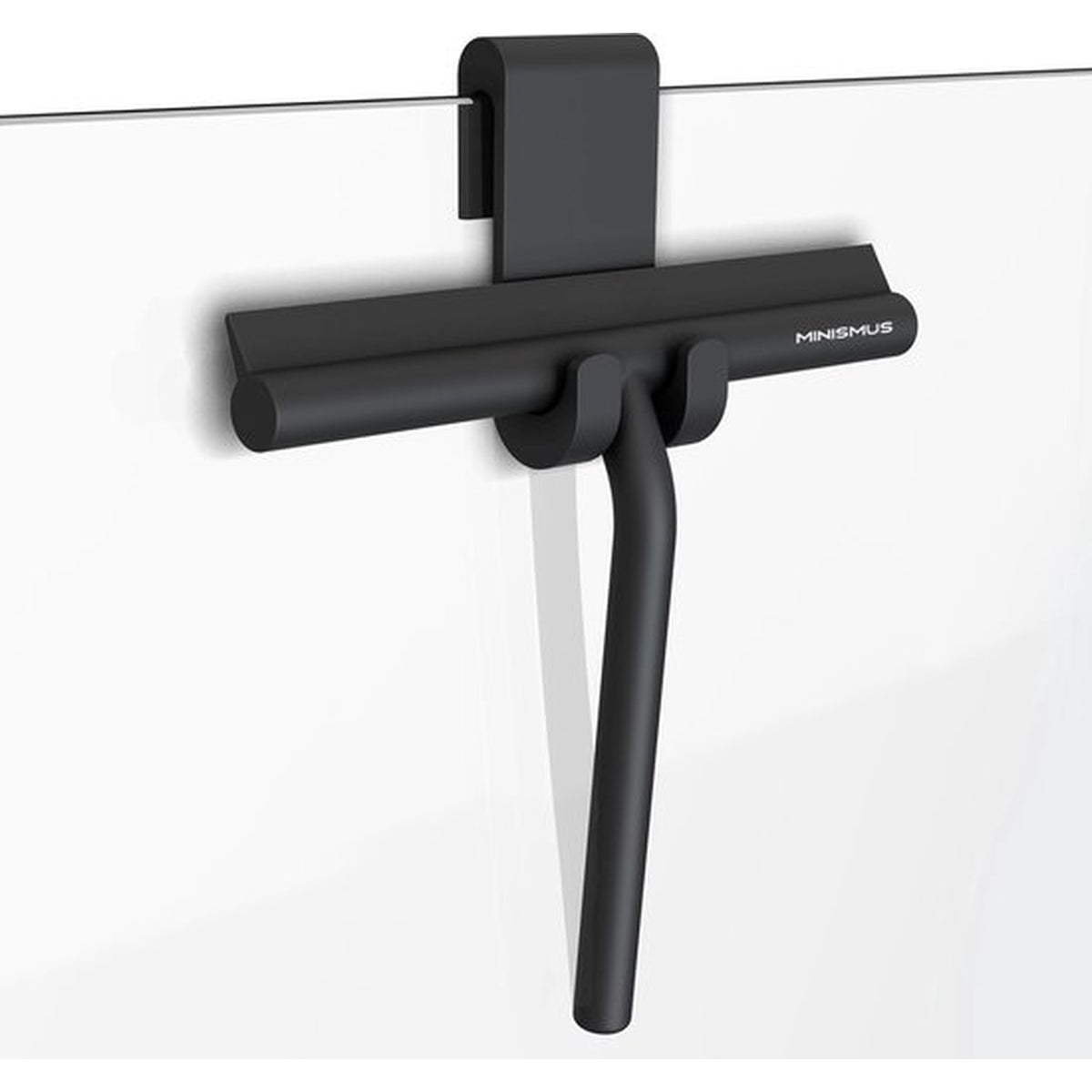 Compact Shower Squeegee with Hanging Hook - Black