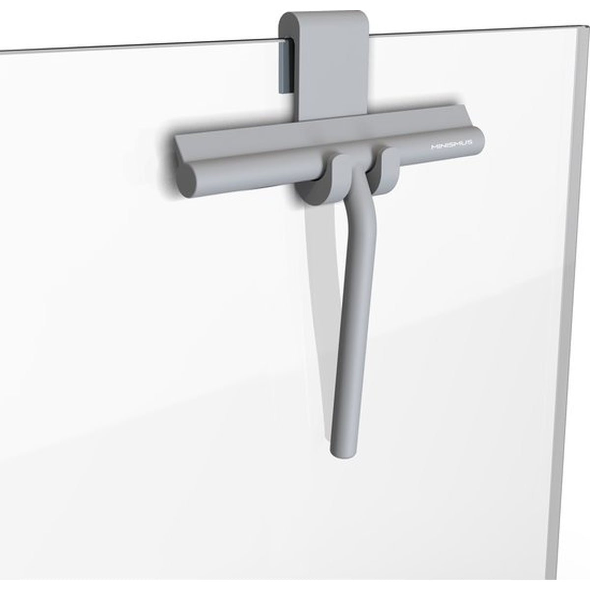 Compact Shower Squeegee with Hanging Hook - Gray