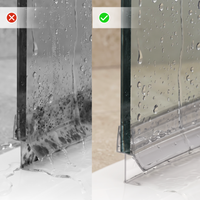 Duschdichtung mit Wasserabweiser, 2 × 1 m, für 6–8 mm Glas