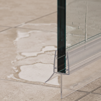 Duschdichtung mit Wasserabweiser, 2 × 1 m, für 6–8 mm Glas