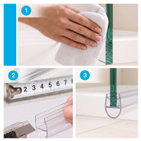 Shower Door Seal  D-Profile(2x 1 Meter)