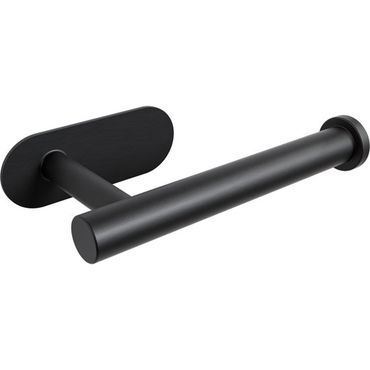 Toiletset Zwart 5-Delig - Zelfklevende Reserverolhouder & Vrijstaande Toiletrolhouder voor 5 Rollen - Toiletborstelhouder, Pedaalemmer en Handdoekhaakjes - Toiletaccessoireset