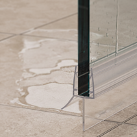 Duschdichtung mit Wasserabweiser, 2 × 1 m, für 8–10 mm Glas