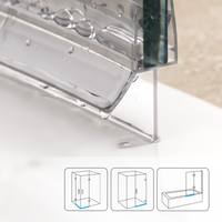 Duschdichtung mit Wasserabweiser, 2 × 1 m, für 8–10 mm Glas