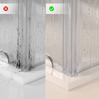 Vertikale Duschdichtung F-Profil, 2 × 200 cm, für 6–8 mm Glas