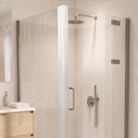 Vertikale Duschdichtung F-Profil, 2 × 200 cm, für 6–8 mm Glas