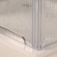 Vertikale Duschdichtung F-Profil, 2 × 200 cm, für 6–8 mm Glas