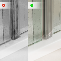 Vertikale Duschdichtung U-Profil, 2 × 200 cm, für 6–8 mm Glas
