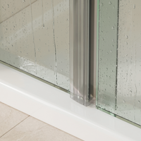 Vertikale Duschdichtung U-Profil, 2 × 200 cm, für 6–8 mm Glas