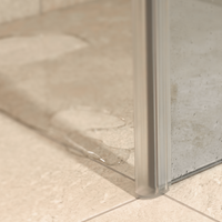 Vertikale Duschdichtung D-Profil, 2 × 200 cm, für 6–8 mm Glas