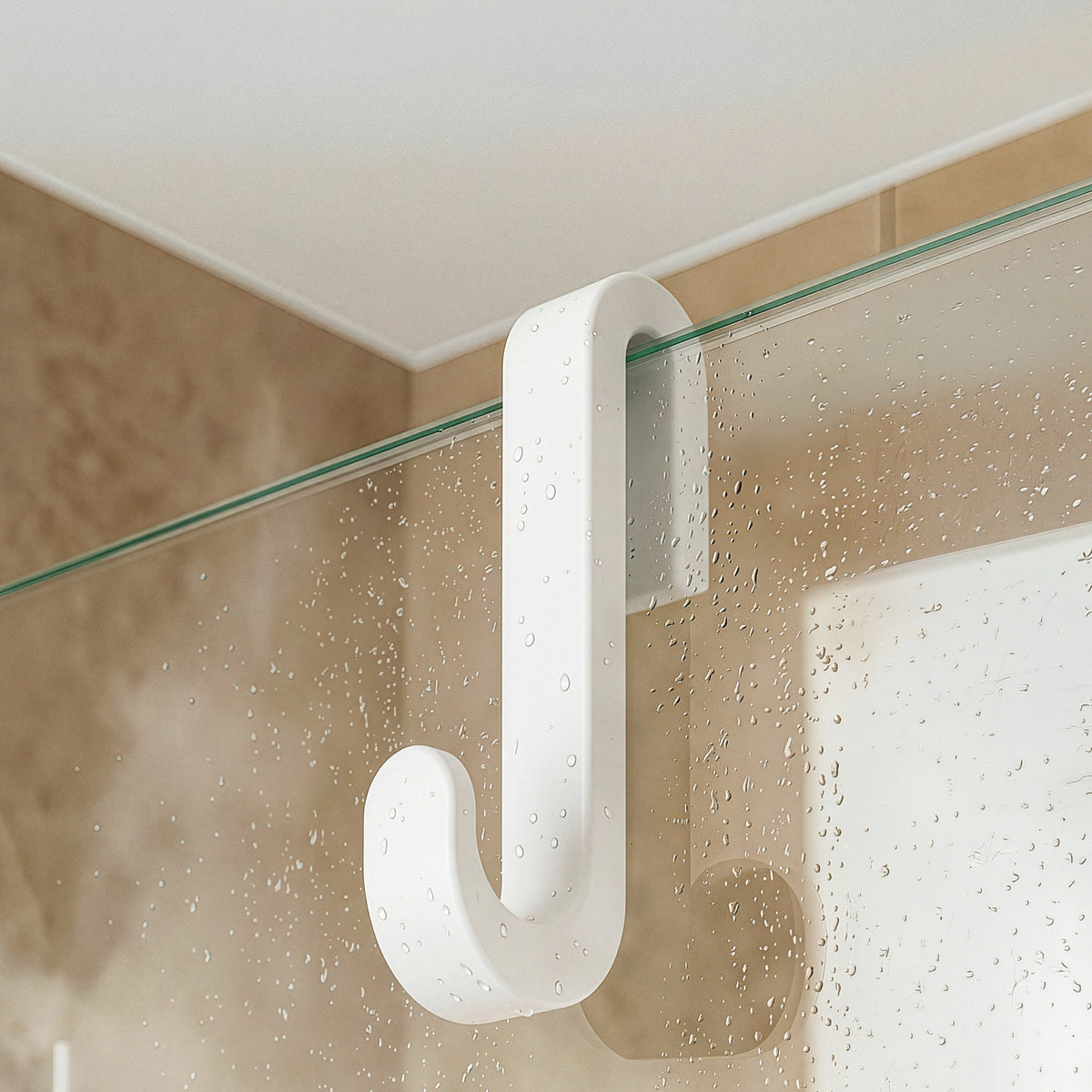 Shower Door Hook 2-Pack with Silicone Coating