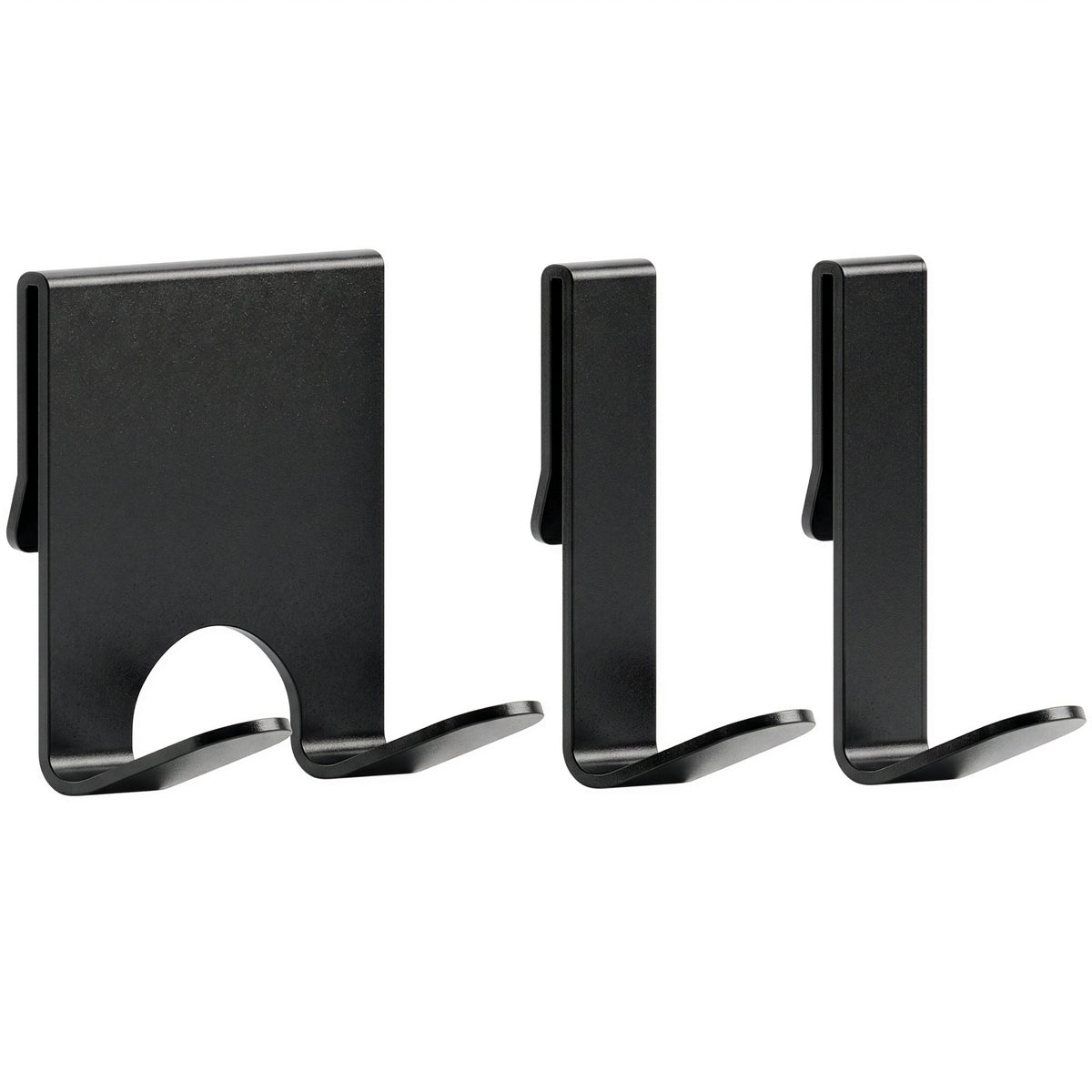 Shower Caddy Extra Hooks Set - Razor Holder and 2 J-Hooks, Black