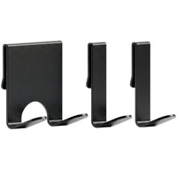 Shower Caddy Extra Hooks Set - Razor Holder and 2 J-Hooks, Black