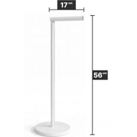 Staande toiletrolhouder 2 in 1 voor 5 rollen, met click up arm en verzwaarde voet