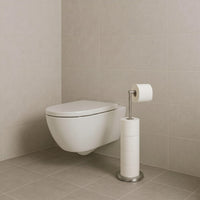 Staande toiletrolhouder 2 in 1 voor 5 rollen, met click up arm en verzwaarde voet