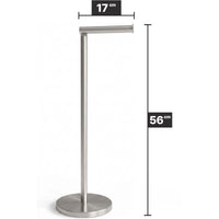 Staande toiletrolhouder 2 in 1 voor 5 rollen, met click up arm en verzwaarde voet