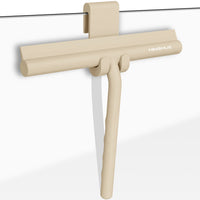 Compact Shower Squeegee with Hanging Hook - Beige