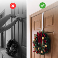 Minismus adjustable over-door wreath hook in white