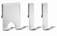 Shower Caddy Extra Hooks Set - Razor Holder and 2 J-Hooks, Black