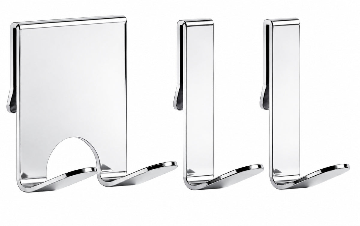 Shower Caddy Extra Hooks Set - Razor Holder and 2 J-Hooks, Black