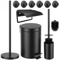 5-Piece Black Toilet Set