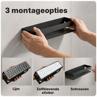 Douchemandje RVS 30 cm – Meerdere Montageopties