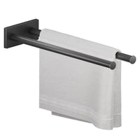 Towel Bar Holder Black 41cm – Dual Arm, Rust Resistant