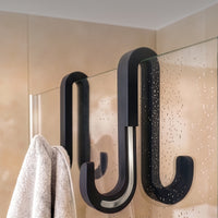 2-pack dubbele siliconen douchedeurhaken