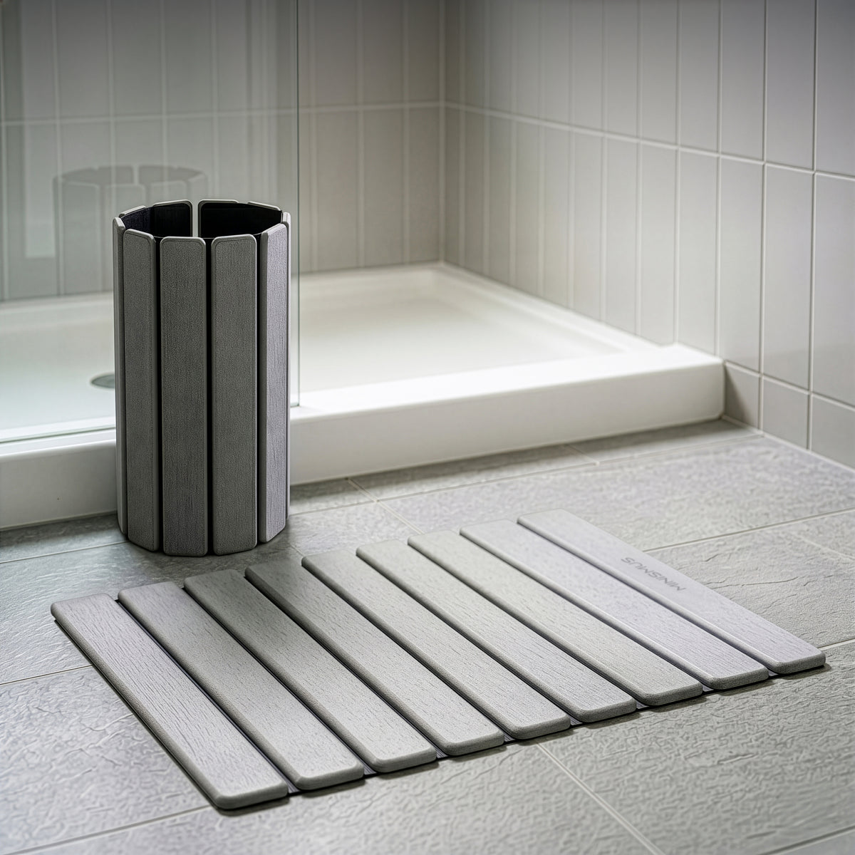 Sneldrogende Badmat Oprolbaar Diatomiet – 60x40cm