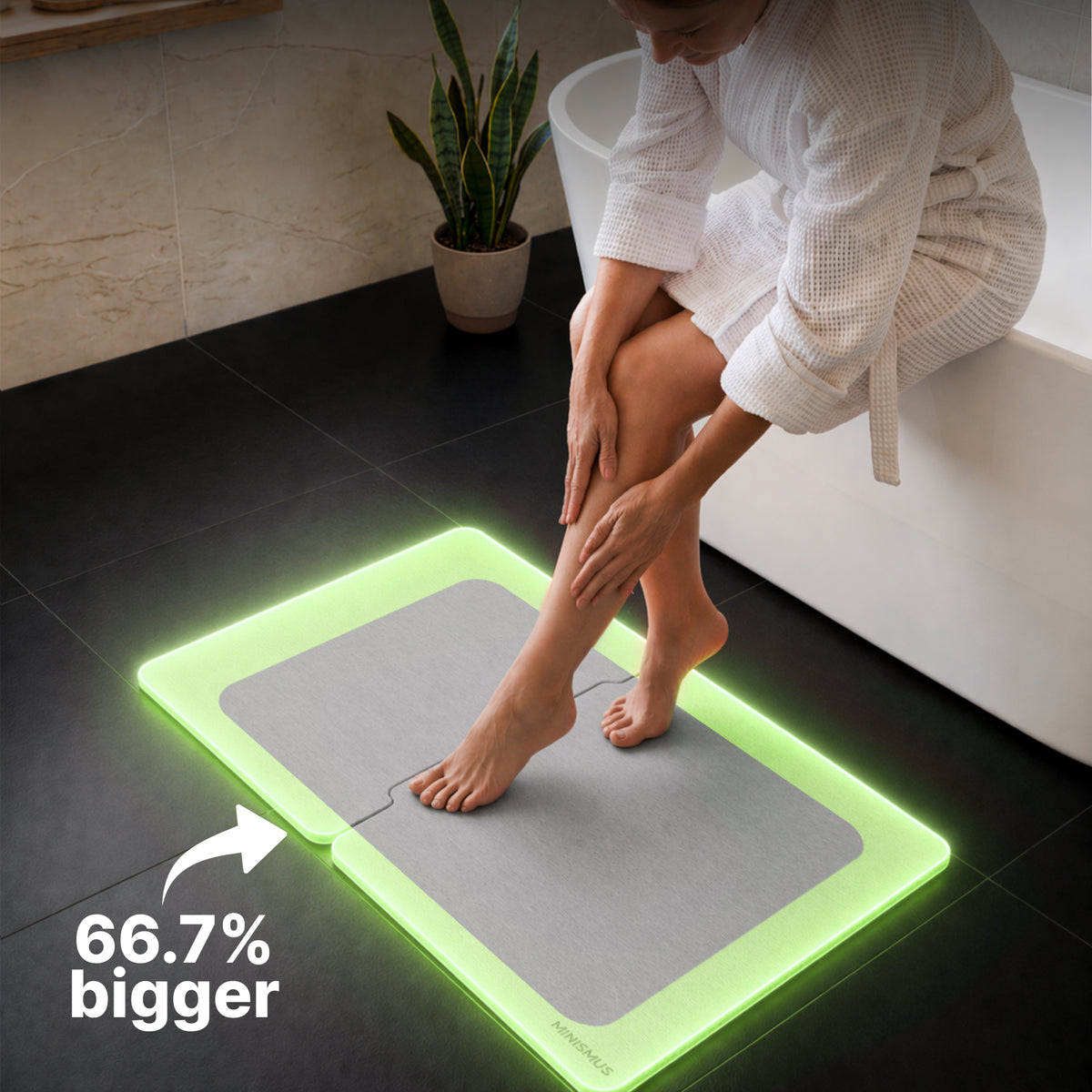 Sneldrogende XXL Badmat Diatomiet – 80x50cm