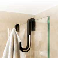 Set van 2 Douchedeurhaken met Siliconen Coating