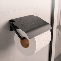 Toiletrolhouder met klep, zelfklevend of met schroeven, roestbestendig