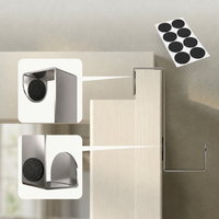 Türhaken aus Edelstahl für 1,6 und 2,2 cm Türen, 4er-Set, mit Schutzpads