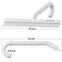 Bathroom Squeegee with Built-In Hook and Durable Silicone Blade, 21cm