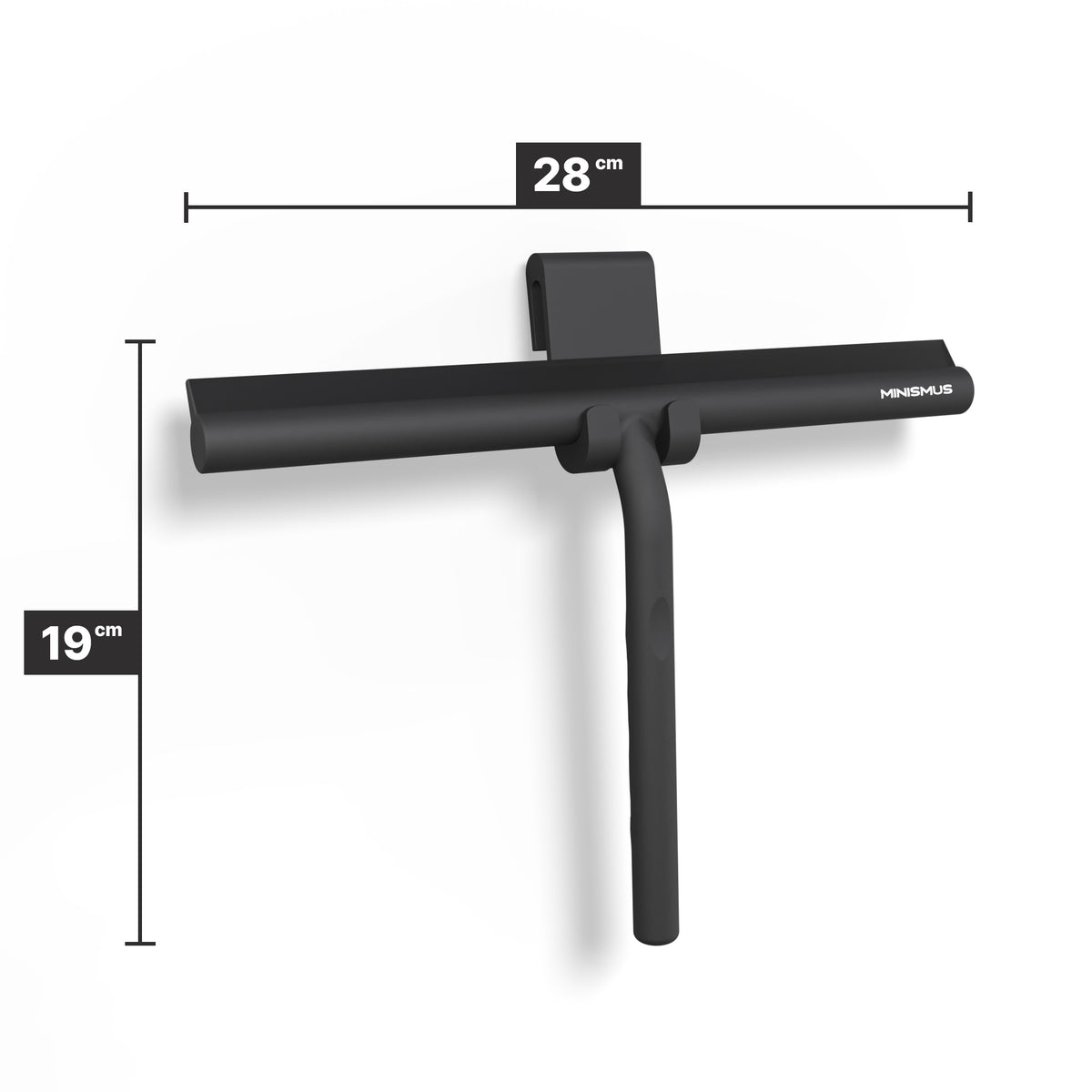 Duschabzieher 28 cm mit Aufhängehaken und Silikonlippe