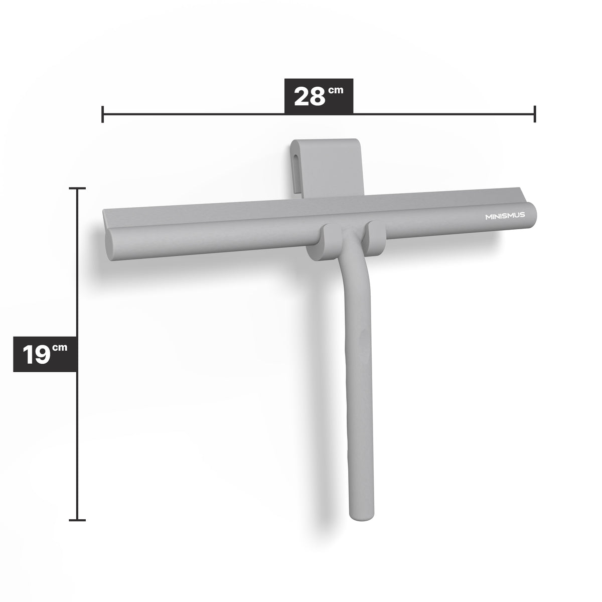 Duschabzieher 28 cm mit Aufhängehaken und Silikonlippe
