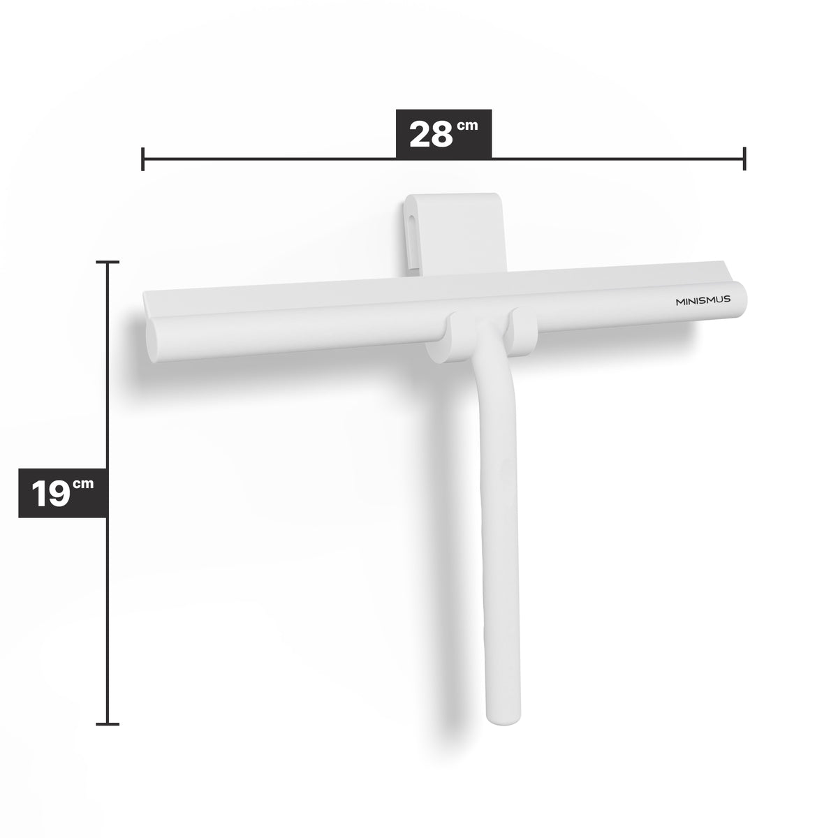 Duschabzieher 28 cm mit Aufhängehaken und Silikonlippe