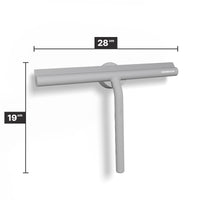 Duschabzieher 28 cm mit magnetischer Wandhalterung und Silikonlippe
