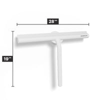Duschabzieher 28 cm mit magnetischer Wandhalterung und Silikonlippe