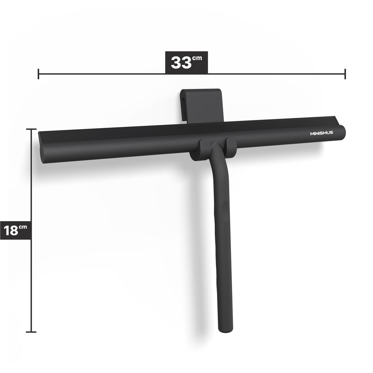 Extra breiter Duschabzieher 33 cm mit Aufhängehaken