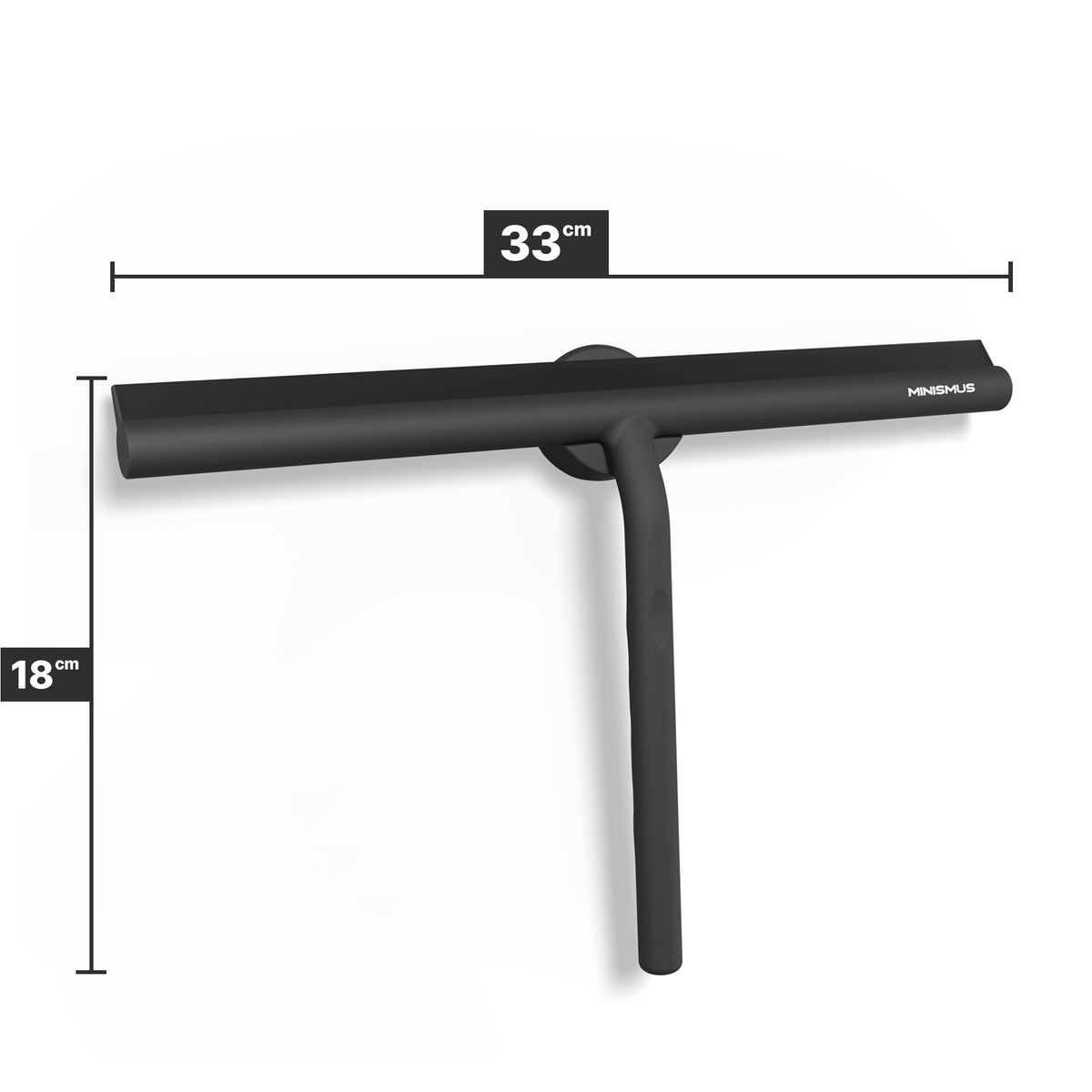 Extra breiter Duschabzieher 33 cm mit magnetischer Wandhalterung