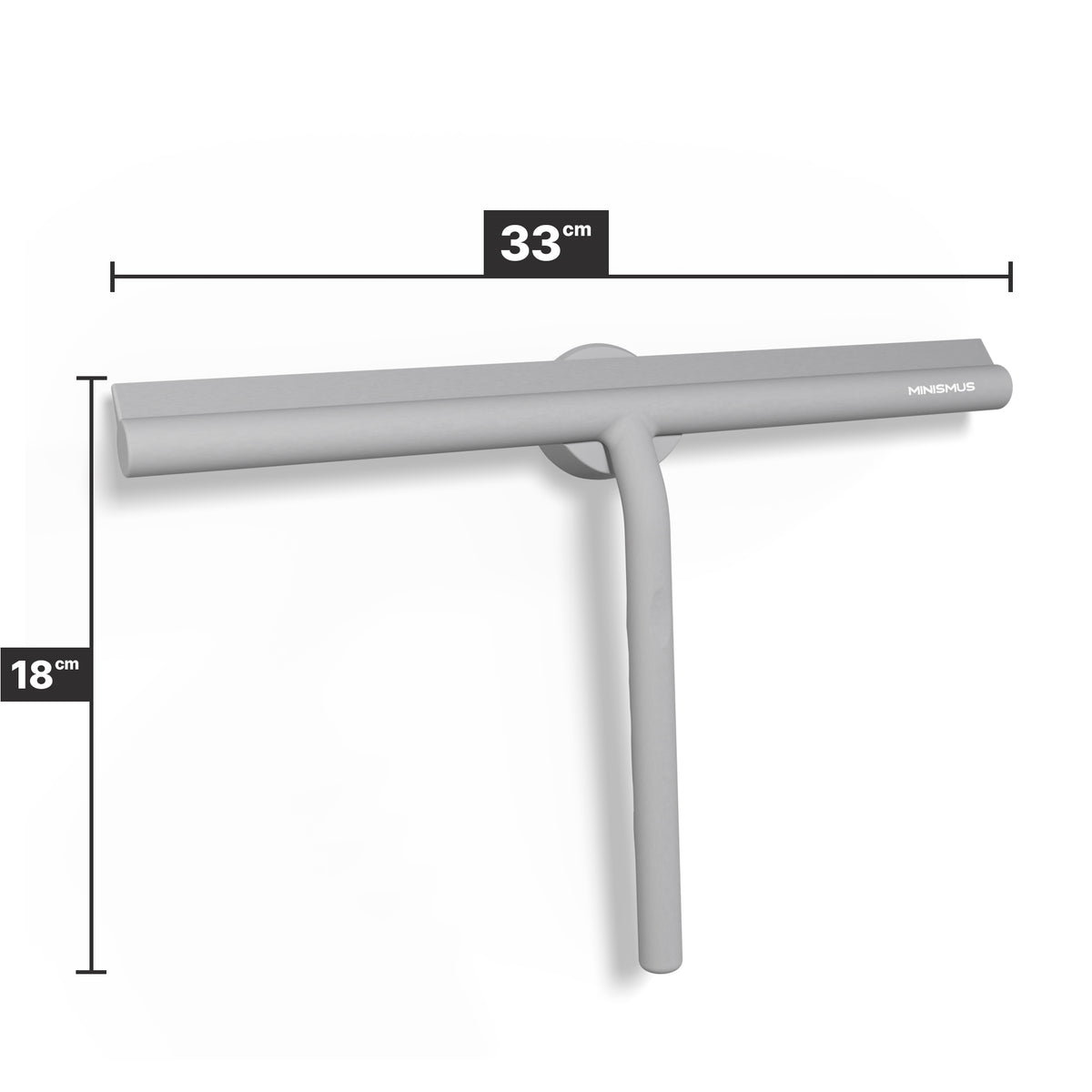 Extra breiter Duschabzieher 33 cm mit magnetischer Wandhalterung