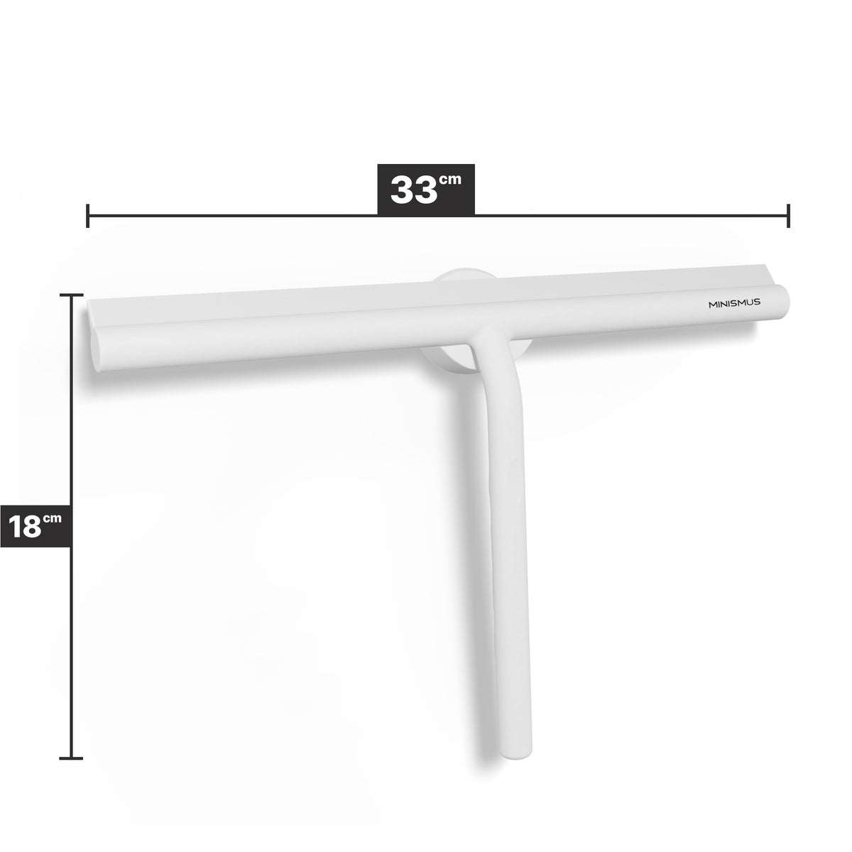 Extra breiter Duschabzieher 33 cm mit magnetischer Wandhalterung